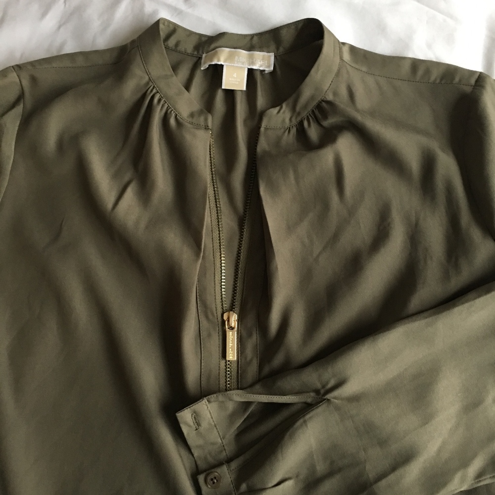 Michael Kors Gorgeous Olive/Army Green Blouse